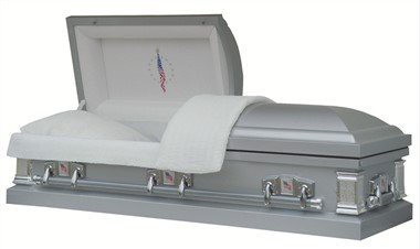 Srebrni čelični kutni kovčeg zastave